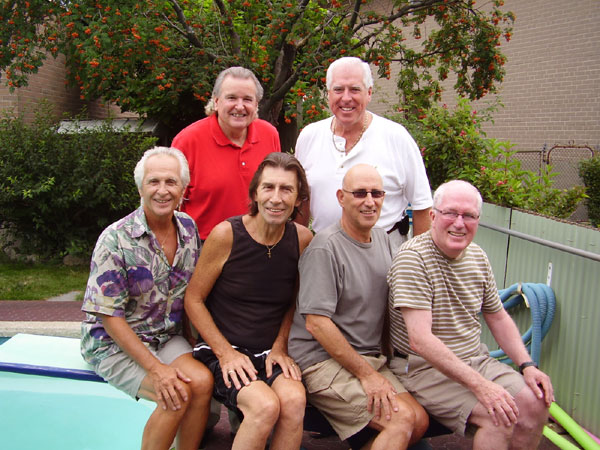 August 19, 2006 Mid-Knight reunion BBQ, from left, back row: Richie Knight, Barry Lloyd; front row: Doug Chappell, George Semkiw, Barry Stein, Mike Brough