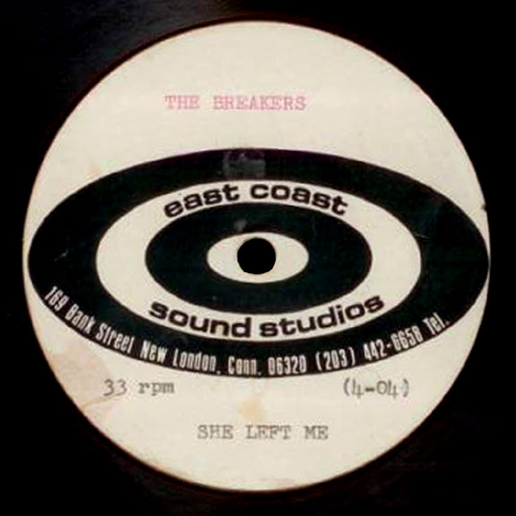 Breakers East Coast Sound Studios demo acetate She Left Me
