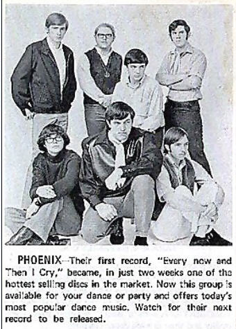 Phoenix, top row: Allen Correll, Larry Rogers, John Proctor and Ron Jones bottom row: Roger Harrison, Randy Stark, Pat Smiley