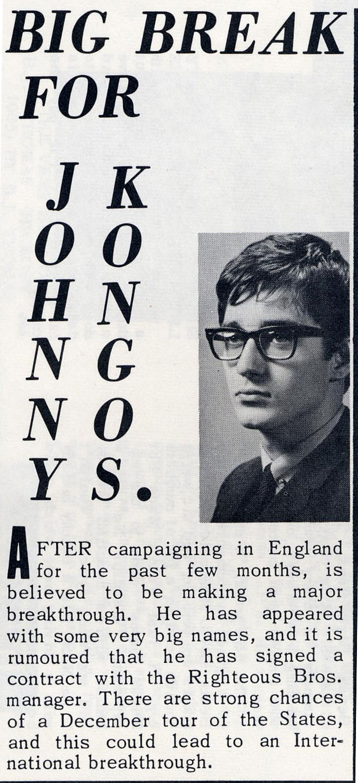 Johnny Kongos news clip October 1966