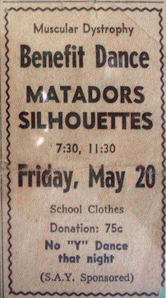 Ad for the Matadors and Silhouettes
