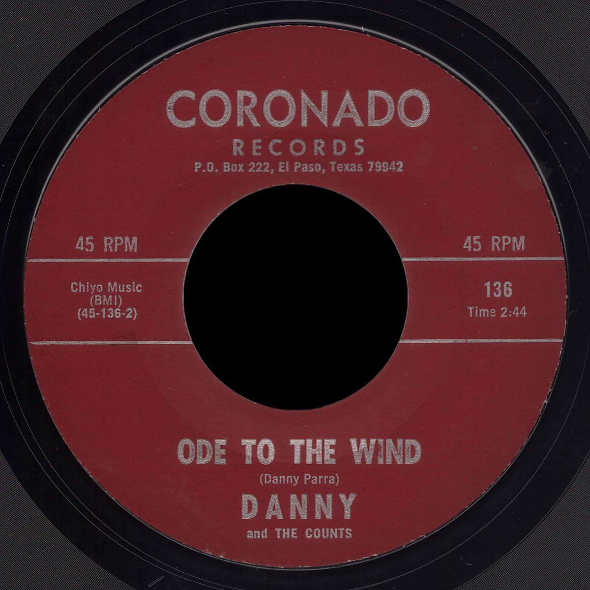 Danny and the Counts Coronado 45 Ode to the Wind