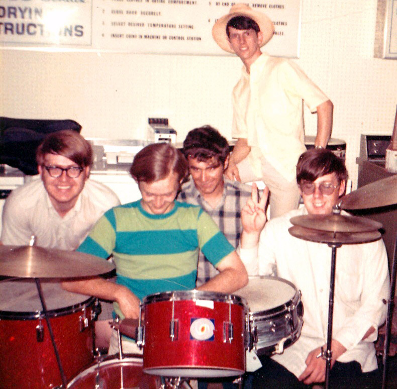 Dust in the Fowler warehouse where we rehearsed circa summer of '68. Frank Lee, Gene, Rick, Rollie and Glenn