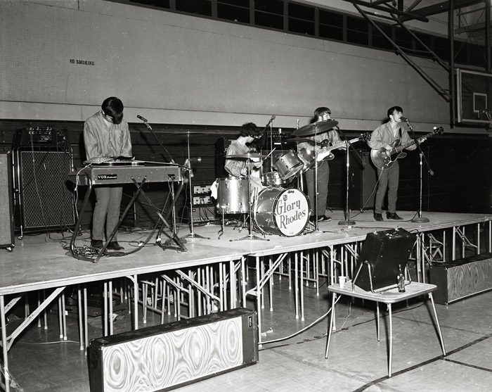 Glory Rhodes photo: Sal Serio, Ronnie Tallent, Frank Spencer and John Laviolette. Photo by Dalton Masson at Rummel High School and sent to me by Jerry Lenfant.