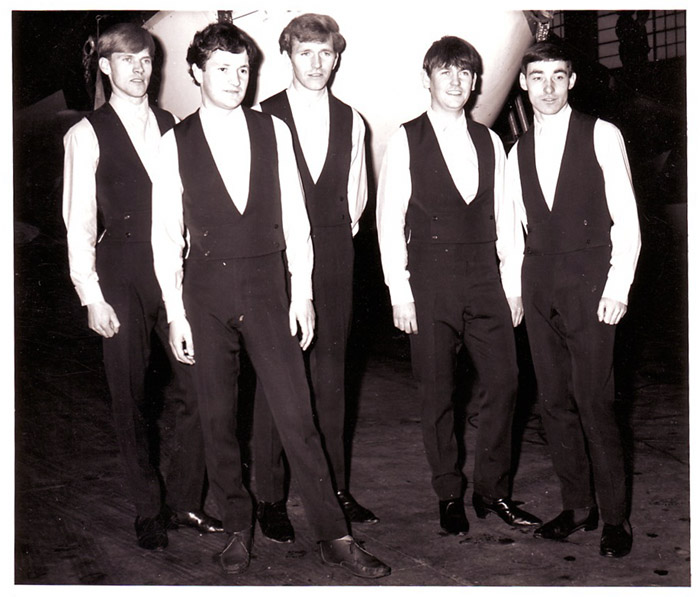 1965, from left: Mick Tinsley, Alan Laud, John Stewart, Ray Honeyball and Leslie Dash