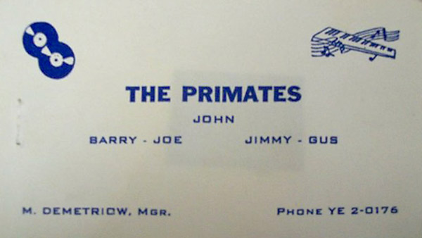 The Primates Astoria NY business card