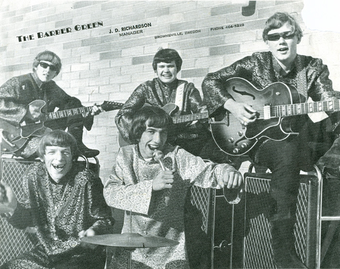 The Barber Green, circa 1968 Top left to right: Doug Collver, Don Harding, Mike McNeil, bottom left to right: Don Hurb and David Harding