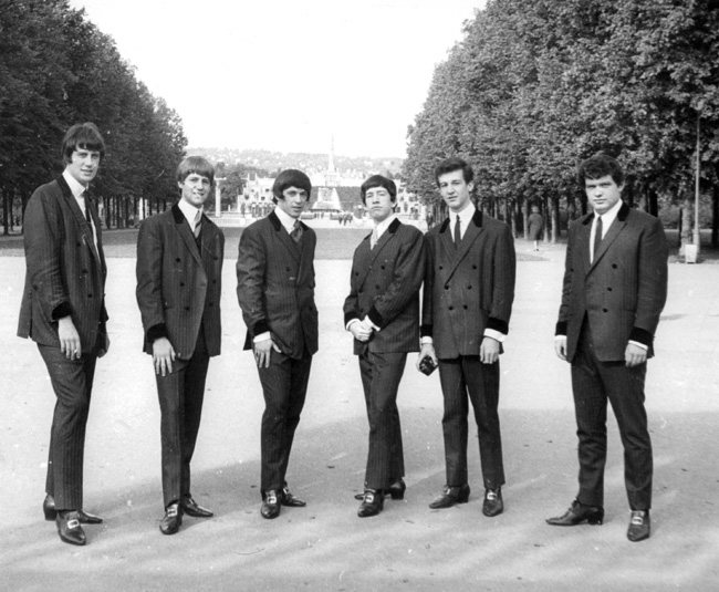 Oslo National Park, Norway, 1965: Chuck Fryers, Mick Ketley, Bryan Stevens, Bernie Smith, Keith Gemmell and Jem Field