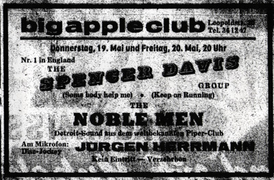 Noblemen with the Spencer Davis Group, Big Apple Club