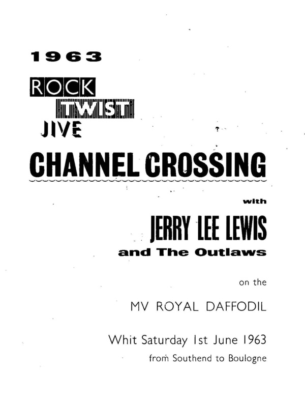 Page 3 of the Jerry Lee Lewis Channel Crossing Programme