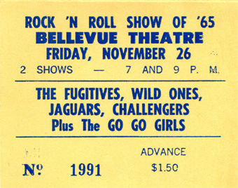 Ticket for the Fugitives, Wild Ones, Panics and the Jaguars at Bellevue Theatre
