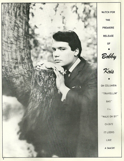Bobby Kris in RPM, November 29, 1965