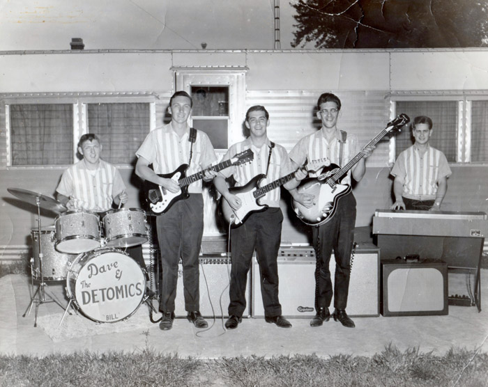 The original Detomics plus new organ player Vince Slagel in the 1965 Picnic Book