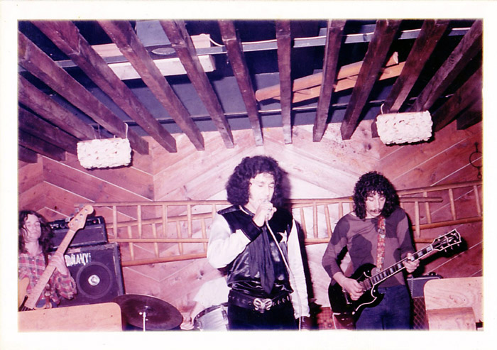 The 1970 Powerhouse, photo courtesy of Frankie Reid, From left: Tony Cahill, Dave Montgomery (on drums, obscured), Frankie Reid and Mick Liber