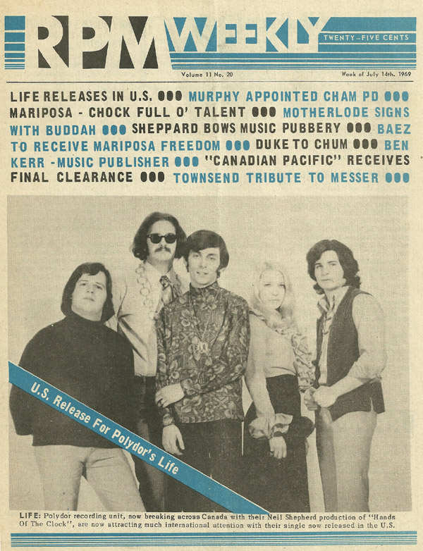 Life on the cover of RPM, July 14, 1969