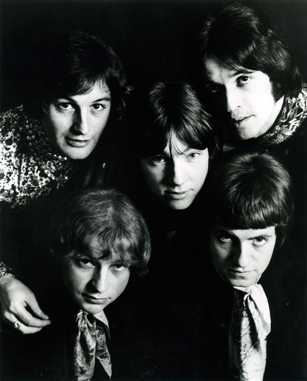 The Penny Peepshow in 1968, clockwise from bottom left: Martin Barre, Denny Alexander, Malcolm Tomlinson, Bryan Stevens and Mike Ketley