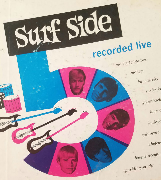 Surf Side 5 LP Recorded Live cover to the original pressing