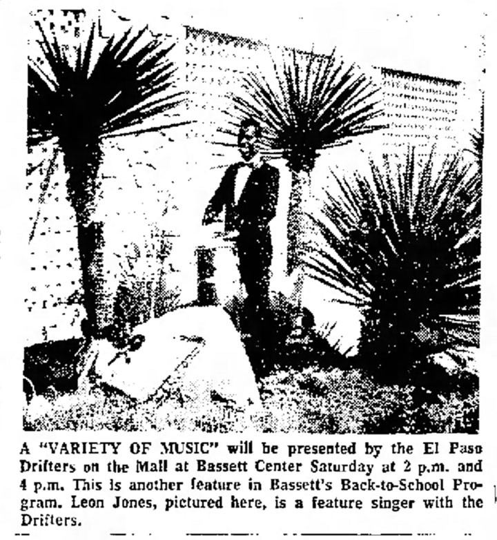 Leon Jones of the El Paso Drifters, August 1969