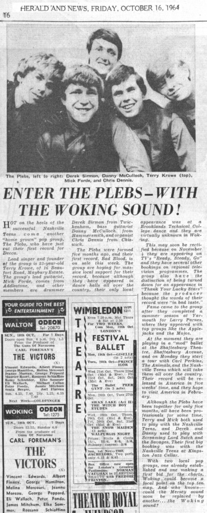 Plebs, Herald & News, 1964 Oct16