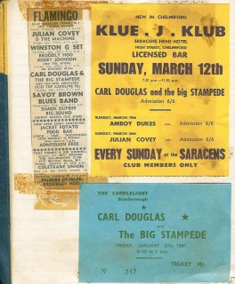 Carl Douglas & the Big Stampede gigs, January - March, 1967