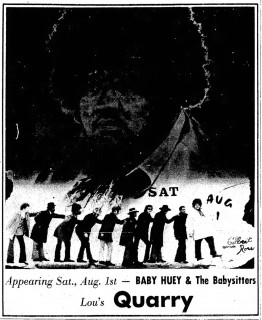 Baby Huey & the Babysitters at Lou's Quarry, Appleton Post-Crescent July 31 1970