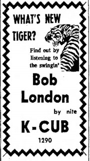 Bob London, DJ with K-CUB, Tucson Daily Citizen, Dec. 14, 1965