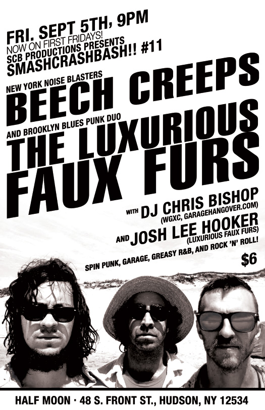 Smash Crash Bash with the Beech Creeps & Luxurious Faux Furs