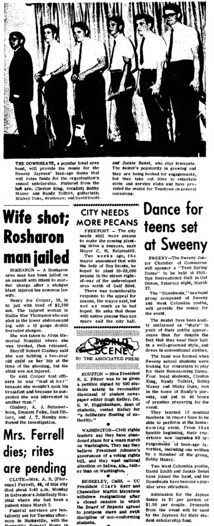 The Downbeats, March 15, 1965