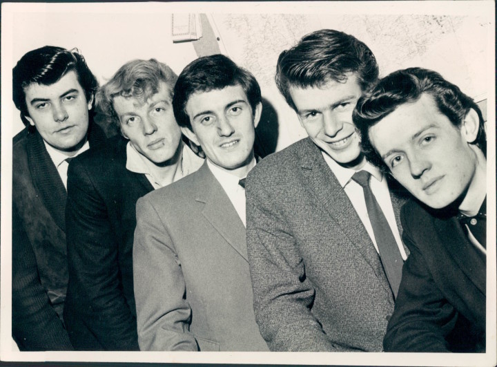 London Beats, early 1964, left to right: Mick Tucker, Tony Terry, Frank Bennett, Jimmy Smith, Simon Coaffee