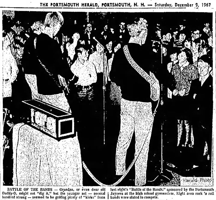 Unidentified group at the Portsmouth Battle of the Bands, December, 1967