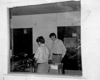 Boutwell Studios control room with John Wheatley at right.