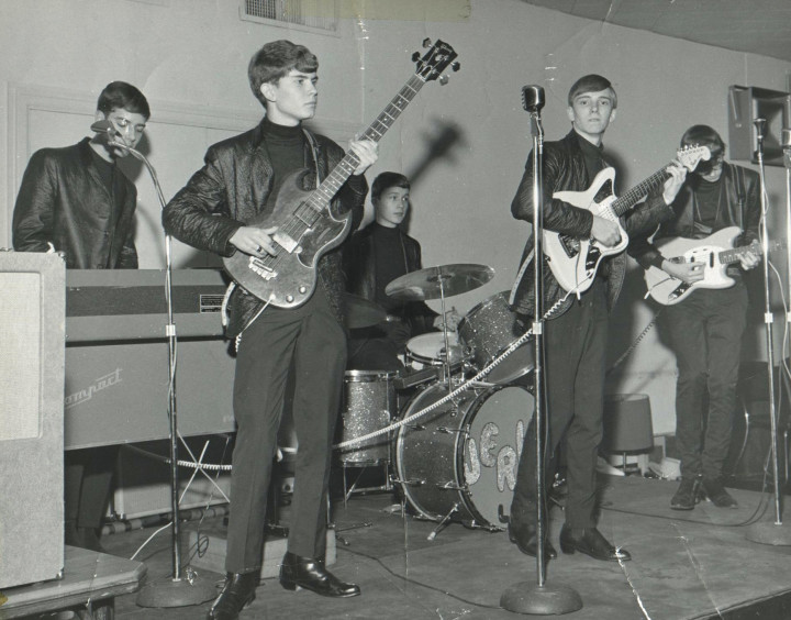 The Jerks band from Birmingham: Steve Fletcher, Dennis Wilkey, Larry Gardner, David Duke and Mike Ellis