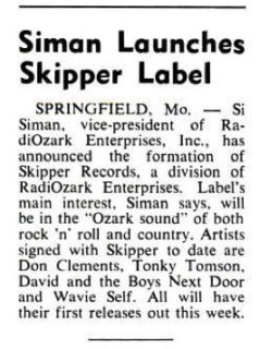 Siman Launches Skipper Label Billboard, October 2, 1965