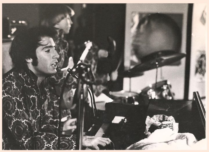 Mark "Hastings" Buscaglia on the Hammond organ during a recording session