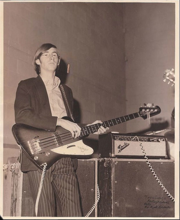 Jeff Davis of the Nomads on stage at the Washington, Indiana YMCA