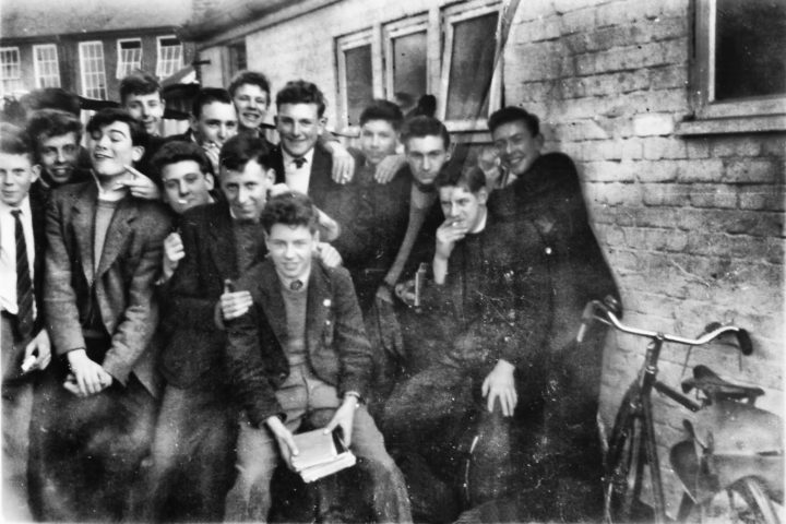 Westcliff High School for Boys circa 1958: Nigel Basham, Arthur Walker, Martin Bayley, Chris Winch, Selwyn, Ian Crawshaw.