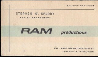 Stephen Sperry Ram Productions, Janesville